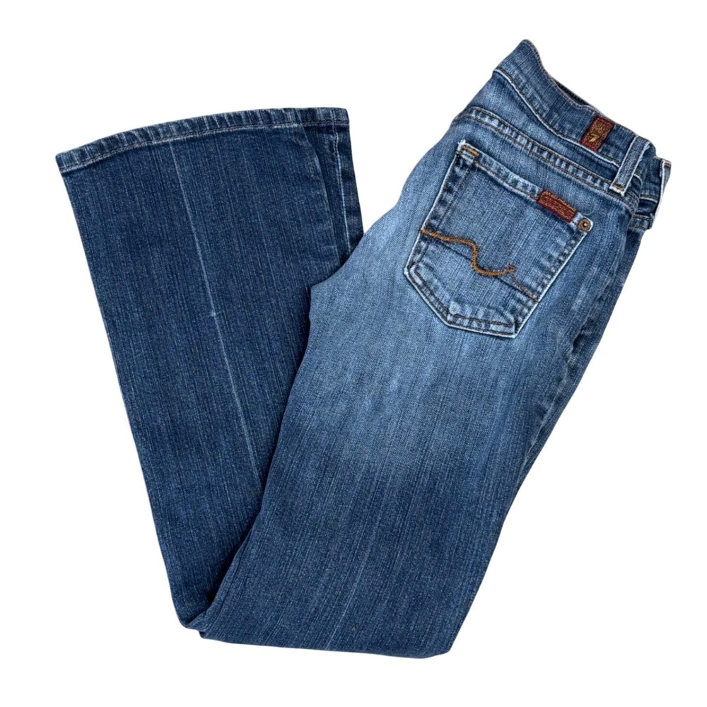 7 For All Mankind Bootcut Jeans Dark Wash Denim Classic Style Women's Size